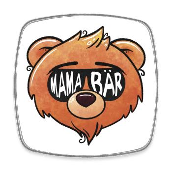 Mama Bär - Viereckiger Kühlschrankmagnet - Weiß - Vorne