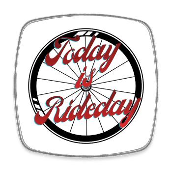 Today is Rideday - Square fridge magnet - white - Front