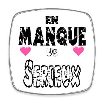 Lacking Seriousness - Square fridge magnet - white - Front