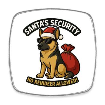 Shepherd and as Santa Safety with Sack - Square fridge magnet - white - Front
