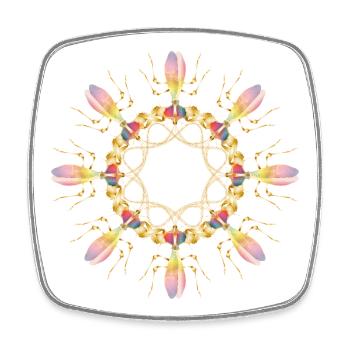 Tropisches Teufelsblume-Insekt als Ornament - Viereckiger Kühlschrankmagnet - Weiß - Vorne