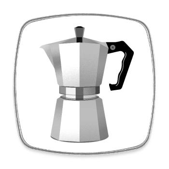 Kaffee? - Viereckiger Kühlschrankmagnet - Weiß - Vorne