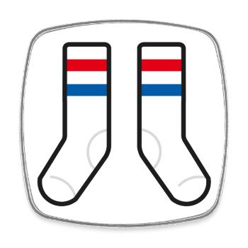 Chaussettes de sport - Magnet carré - blanc - Devant