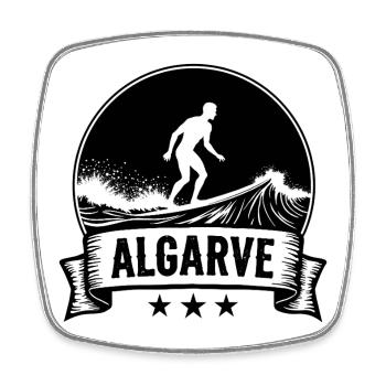 Algarve Surfer Surfer Surfer au Portugal - Magnet carré - blanc - Devant