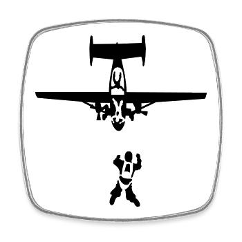 skydiving - Square fridge magnet - white - Front
