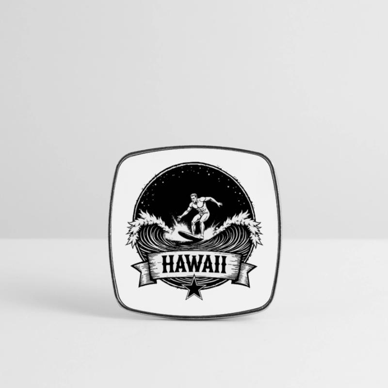 Hawaii Surfer Surfer on Pacific Wave Square fridge magnet