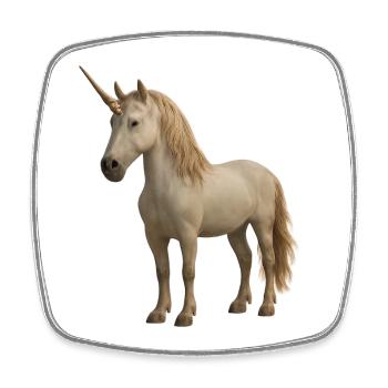Cream Unicorn - Square fridge magnet - white - Front