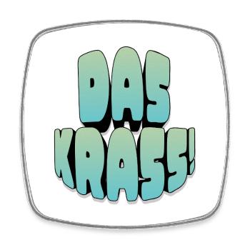 DAS KRAsS! - Viereckiger Kühlschrankmagnet - Weiß - Vorne