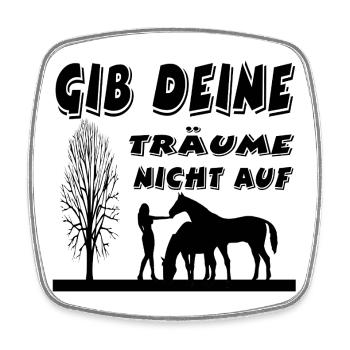 horses - Square fridge magnet - white - Front