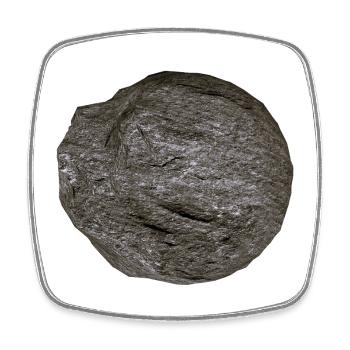 Rough Rock Ball Granite Texture - Square fridge magnet - white - Front