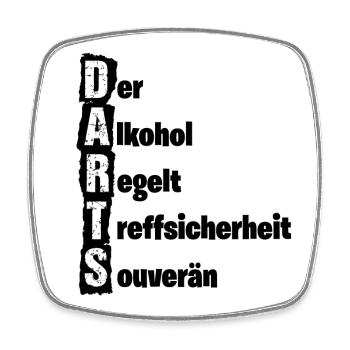 Fléchettes, fléchettes, règles de l’alcool - Magnet carré - blanc - Devant