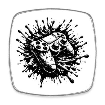 Ink war on the gamepad Energy on Analog - Square fridge magnet - white - Front