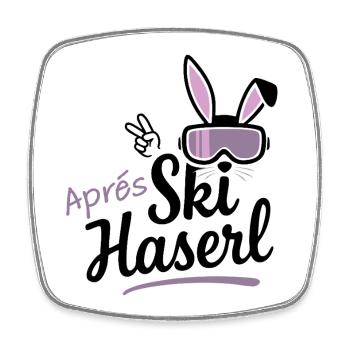 Après Ski Bunny Ski Bunny Outfit - Square fridge magnet - white - Front