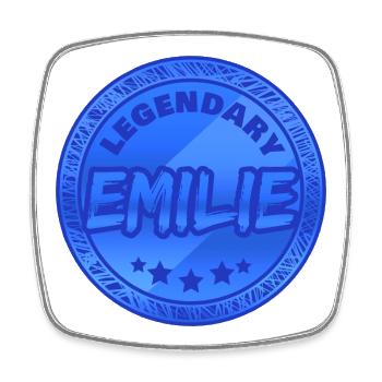 First name Emilie - Square fridge magnet - white - Front
