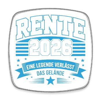 Rente 2026 Legende verlässt Gelände - Viereckiger Kühlschrankmagnet - Weiß - Vorne