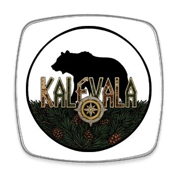 Kaleval Finnland - Viereckiger Kühlschrankmagnet - Weiß - Vorne
