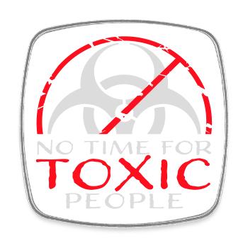 No Time Toxic People Grenzen Selbstfürsorge Spruch - Viereckiger Kühlschrankmagnet - Weiß - Vorne