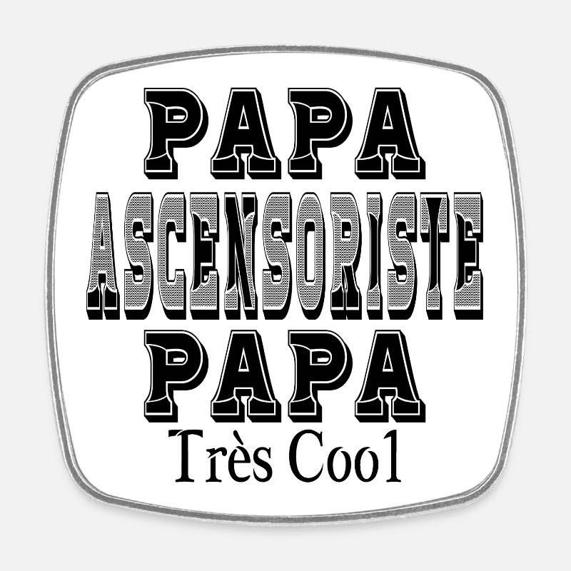 Lift Dad Very Cool Dad - Square fridge magnet - white