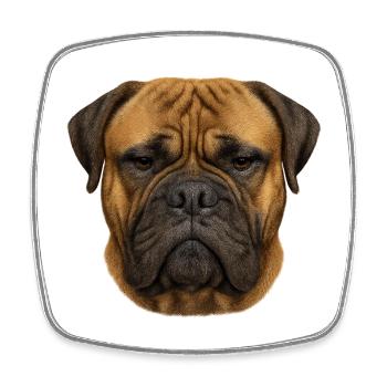 Massive Head Mastiff Portrait - Square fridge magnet - white - Front