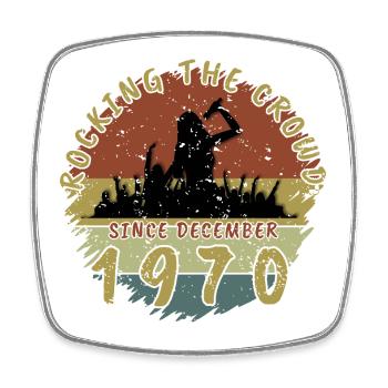 55e anniversaire Faire vibrer la foule SNG 12/1970 - Magnet carré - blanc - Devant