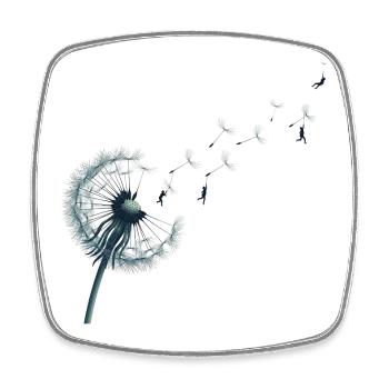 Dandelion of Dreams - Any way the wind blows - Viereckiger Kühlschrankmagnet - Weiß - Vorne
