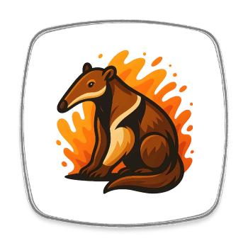 Burning Anteaters - Square fridge magnet - white - Front