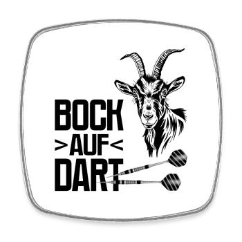 Bock_Auf_DART - Square fridge magnet - white - Front