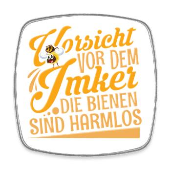 Imker - Viereckiger Kühlschrankmagnet - Weiß - Vorne