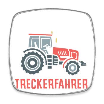 Traktorfahrer Ruhestand Beruf Rente Lustiges - Viereckiger Kühlschrankmagnet - Weiß - Vorne
