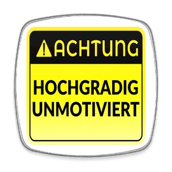 ATTENTION MOTIVATION FUNNY - Square fridge magnet - white - Front