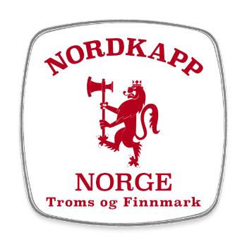Nordkapp Norge Norway Norwegen - Viereckiger Kühlschrankmagnet - Weiß - Vorne
