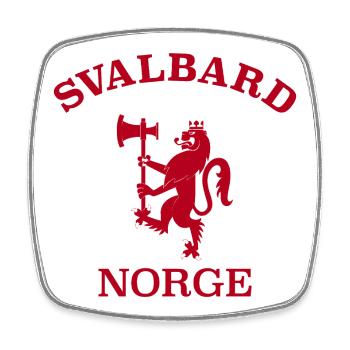 Svalbard Norge Norway Norwegen - Square fridge magnet - white - Front