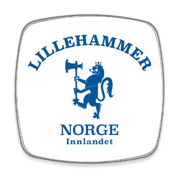 Lillehammer Norway Norwegen - Viereckiger Kühlschrankmagnet - Weiß - Vorne