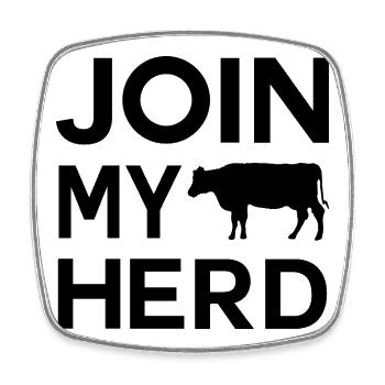 Bauer Design Join My Herd - Square fridge magnet - white - Front