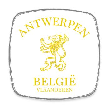 Antwerpen Antwerp Belgium - Viereckiger Kühlschrankmagnet - Weiß - Vorne