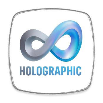Holografische Unendlichkeit Loop - Viereckiger Kühlschrankmagnet - Weiß - Vorne