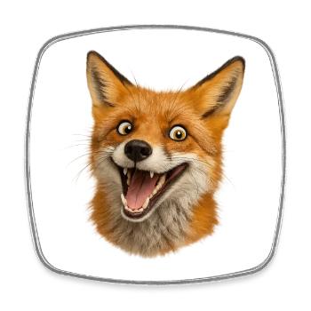 Fuchshead Joy Illustration - Square fridge magnet - white - Front