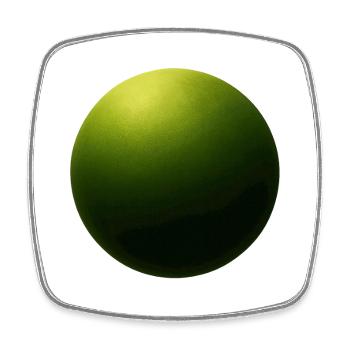 Emerald Ball Light Shadow - Square fridge magnet - white - Front