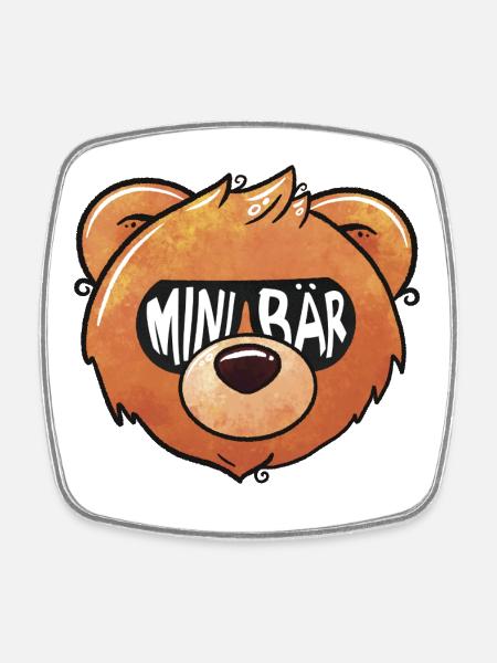 Bear Child - Square fridge magnet - white