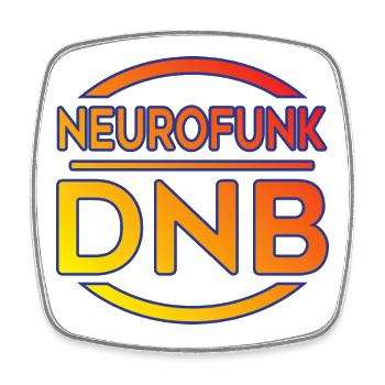 Neurofunk DNB Logo Tee - Viereckiger Kühlschrankmagnet - Weiß - Vorne