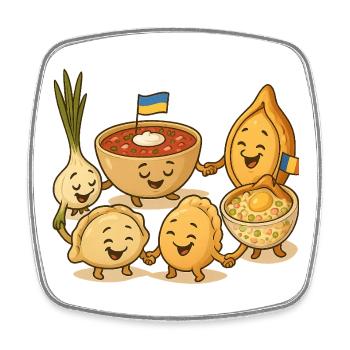 Geschenk der Kulturen - Viereckiger Kühlschrankmagnet - Weiß - Vorne