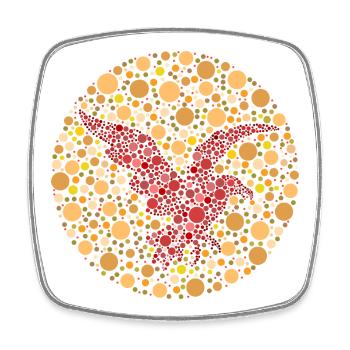Test de couleur Adler - Magnet carré - blanc - Devant