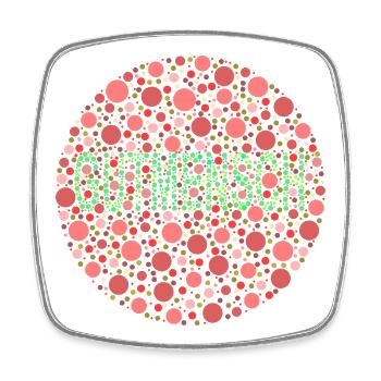 Farbtest Schrift - Viereckiger Kühlschrankmagnet - Weiß - Vorne
