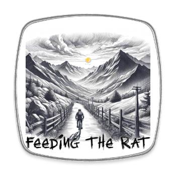 feeding the rat - auf zu neuen Abenteuern - Viereckiger Kühlschrankmagnet - Weiß - Vorne
