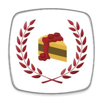 Cake Chocolate Sauce - Square fridge magnet - white - Front