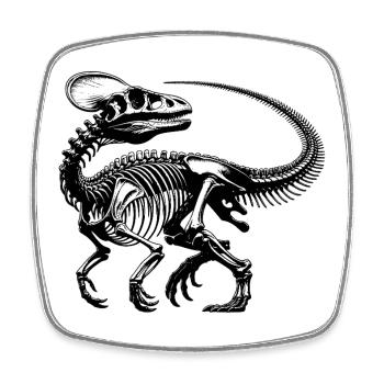 Être un dinosaure n’était pas une promenade de santé - Magnet carré - blanc - Devant