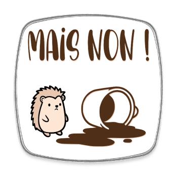 But no coffee - Square fridge magnet - white - Front