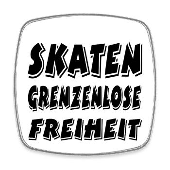 Skating - Square fridge magnet - white - Front