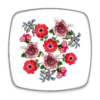Beautiful arrangement of red roses - Square fridge magnet - white - Front