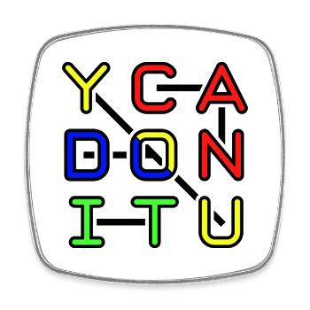 Motivation « Vous pouvez le faire » en couleur - Magnet carré - blanc - Devant